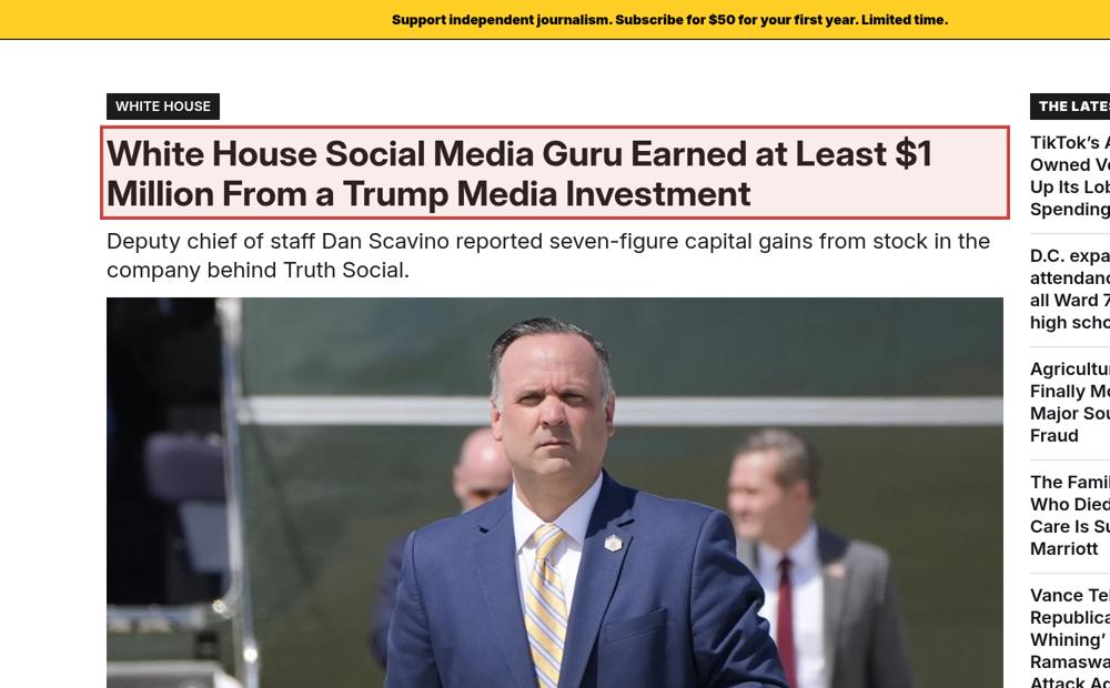 Screenshot of the source on washingtonsun.com, with the key passage boxed in red