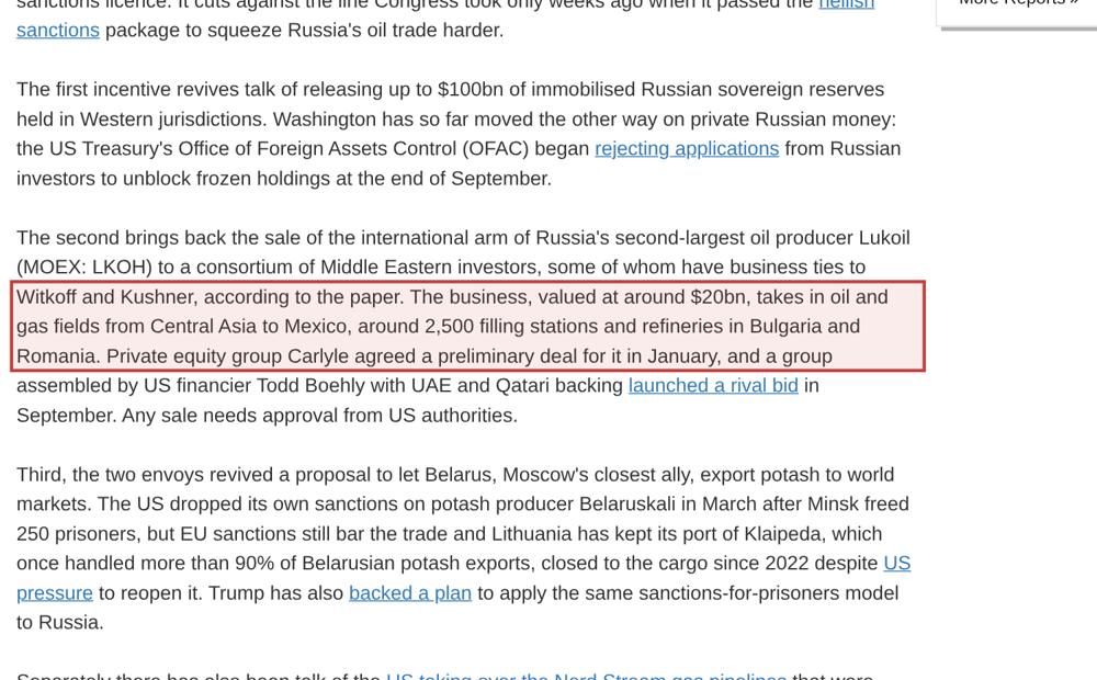 Screenshot of the source on intellinews.com, with the key passage boxed in red