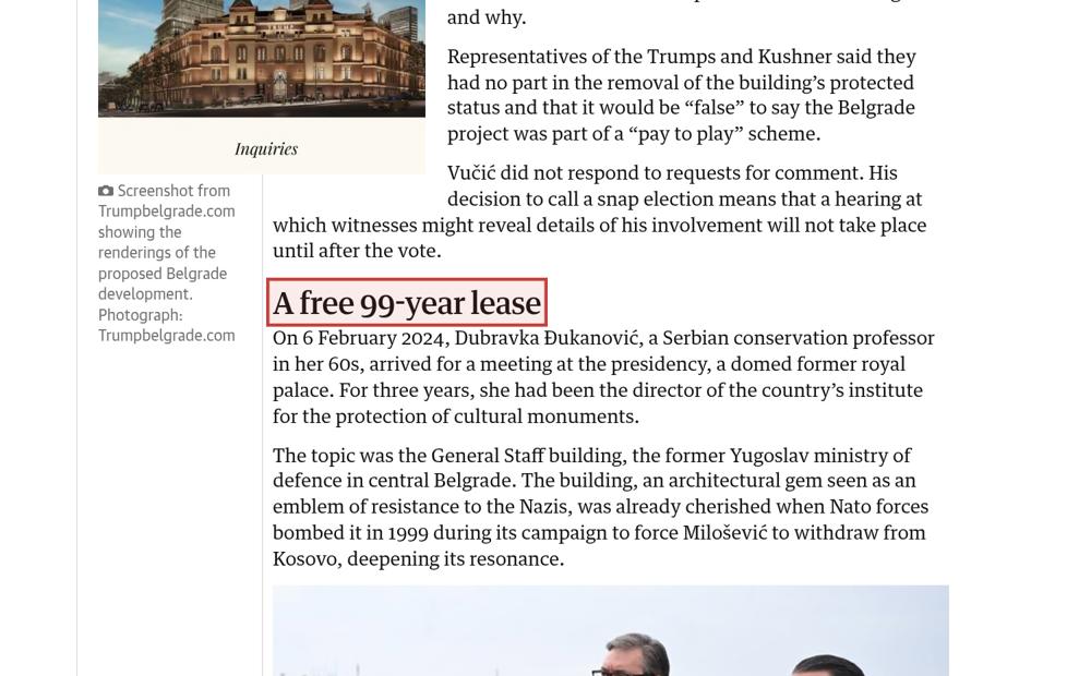 Screenshot of the source on theguardian.com, with the key passage boxed in red