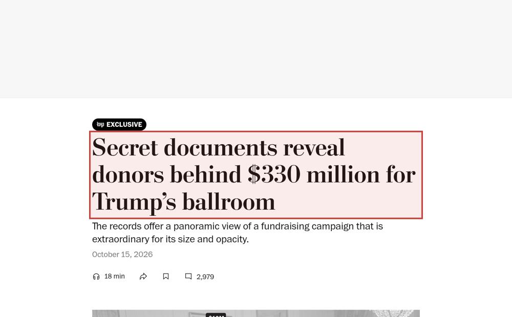 Screenshot of the source on washingtonpost.com, with the key passage boxed in red