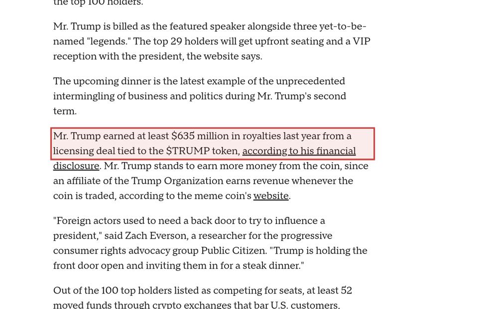 Screenshot of the source on cbsnews.com, with the key passage boxed in red
