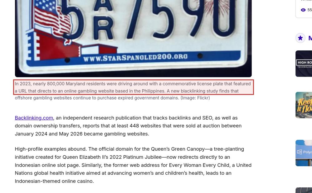 Screenshot of the source on casino.org, with the key passage boxed in red