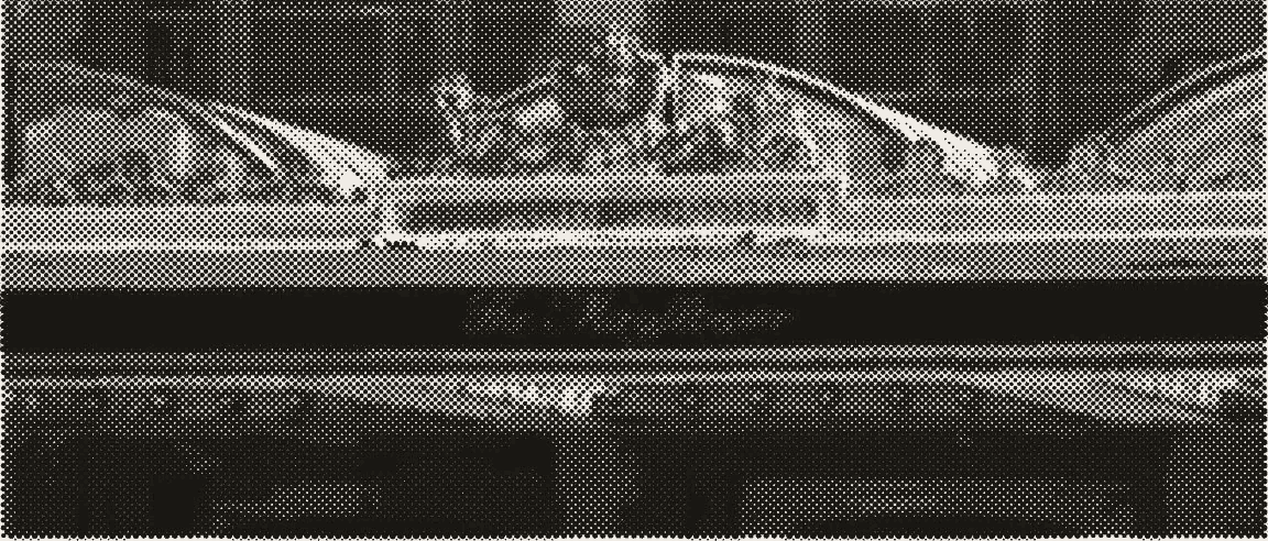 Still from The Closetocracy: the Mayflower Hotel in Washington, printed as a halftone